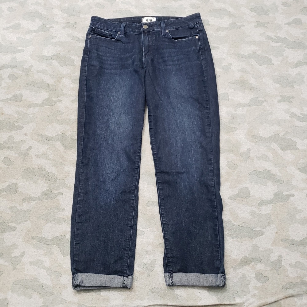 Paige Jeans Womens 29 Blue Kylie‎ Crop Pockets Denim Dark Wash
